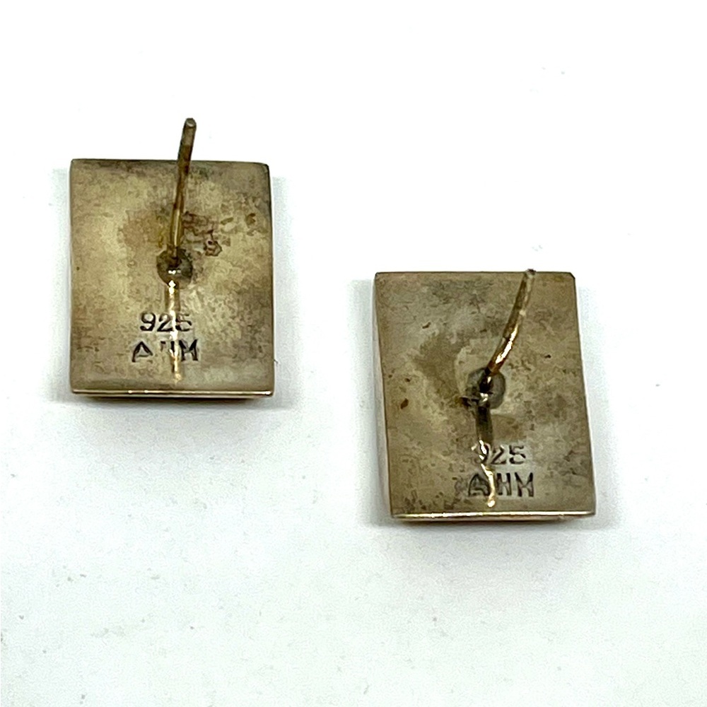 Vintage 925 ANM Open Scroll Earrings - Picture 3 of 3